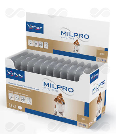 MILPRO PERRO PEQ Y CACHORRO 24 COMPRIMIDOS