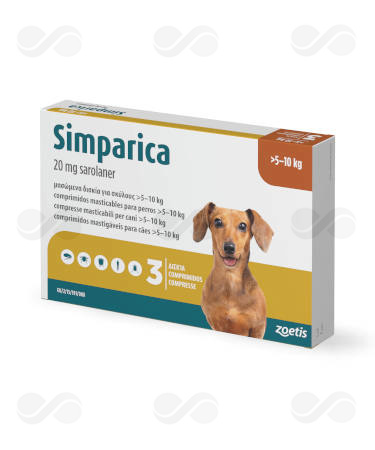 SIMPARICA 20 MG 5-10 KG 3 COMPRIMIDOS