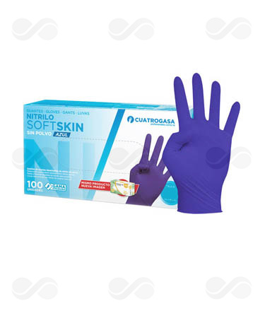 GUANTE DE NITRILO SOFTSKIN AZUL TALLA XS 100 UDS
