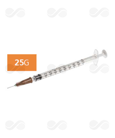 JERINGA INSULINA 1ML 100 UI CON AGUJA 25G 120 UDS