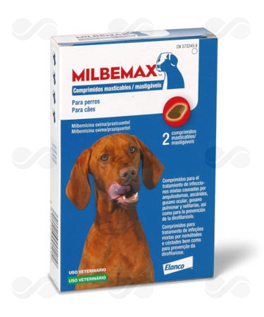 MILBEMAX MASTICABLE PERRO GRANDE 2 COMPRIMIDOS