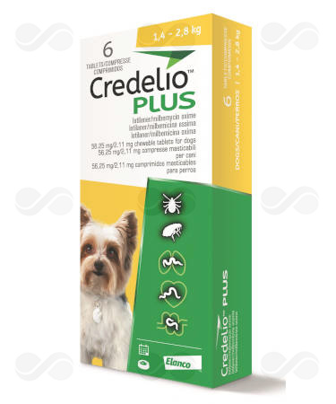 CREDELIO PLUS 56,25/2,11 MG 1,4-2,8 KG 6 COMP