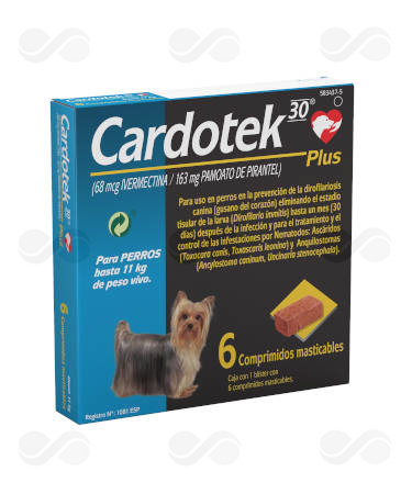 CARDOTEK 30 PLUS 68 MG AZUL 0-11 KG