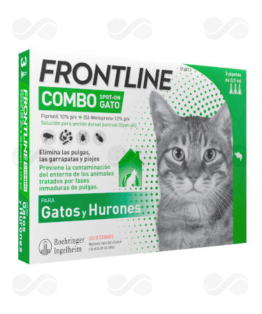 FRONTLINE COMBO GATOS 3 PIPETAS