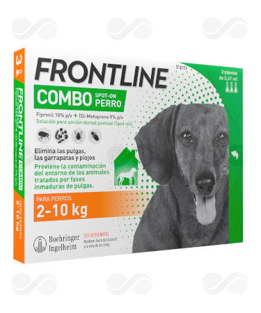 FRONTLINE COMBO 3 PIPETAS 2-10 KG