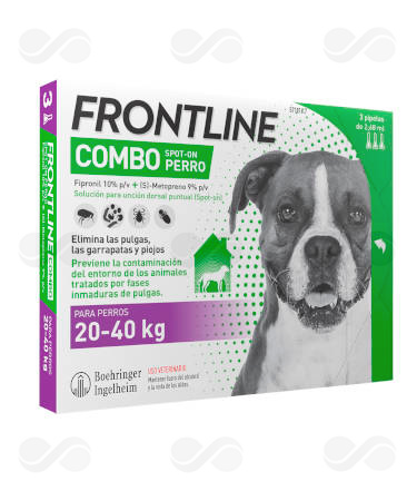 FRONTLINE COMBO 3 PIPETAS 20-40 KG