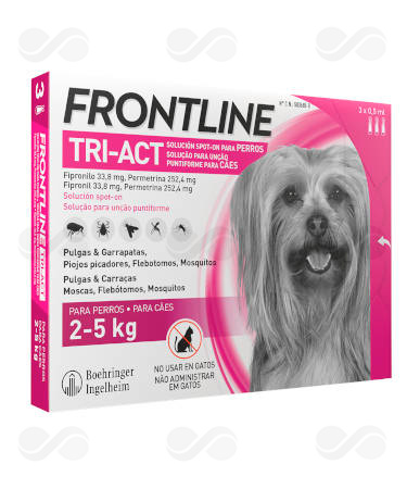 FRONTLINE TRI-ACT 2-5 KG 3 PIPETAS
