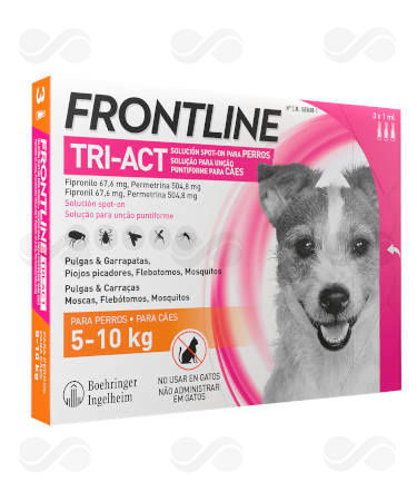 FRONTLINE TRI-ACT 5-10 KG 3 PIPETAS