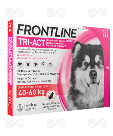FRONTLINE TRI-ACT 40-60 KG 3 PIPETAS