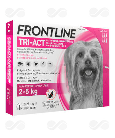 FRONTLINE TRI-ACT 2-5 KG 6 PIPETAS