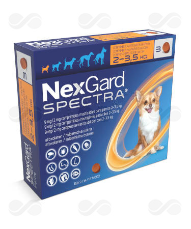NEXGARD SPECTRA XS 1,35-3,5 KG 3 COMPRIMIDOS