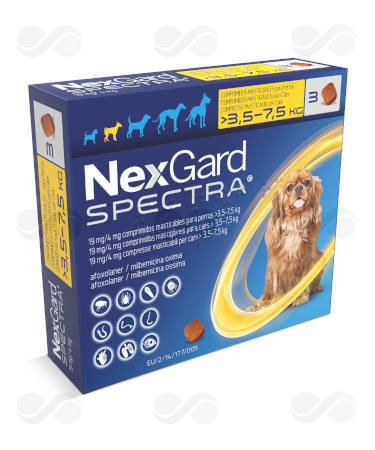 NEXGARD SPECTRA S 3,5-7,5 KG 3 COMPRIMIDOS