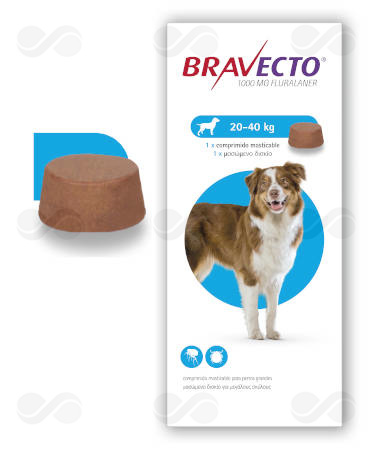 BRAVECTO 1000 MG (20-40 KG) 1 TABLETA