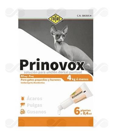PRINOVOX GATO PEQUEÑO 0,4 ML 6 PIPETAS
