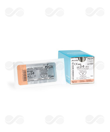 PGC25 2/0 AG TRIANG 1/2 26 MM 70 CM 12 UDS