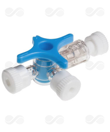 LLAVE 3 VIAS SIN PROLONGADOR BD AZUL 100 UDS