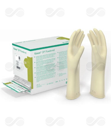 GUANTE VASCO CIRUGIA OP C/POLVO T6.5 50 UDS