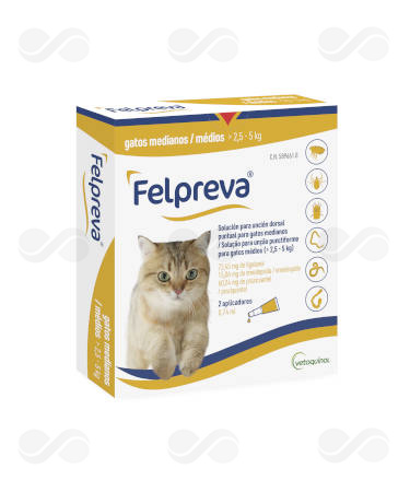 FELPREVA GATO MEDIANO >2,5-5 KG 2 PIP