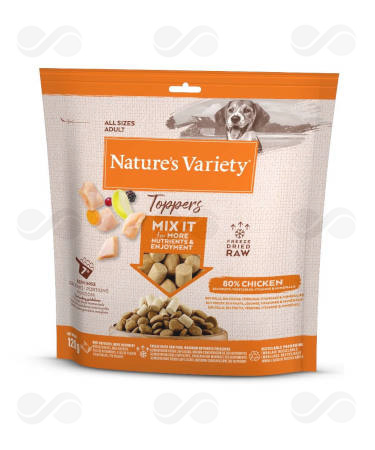 NV DOG FREEZE DRIED TOPPERS CHICKEN 7 x 0,12 KG