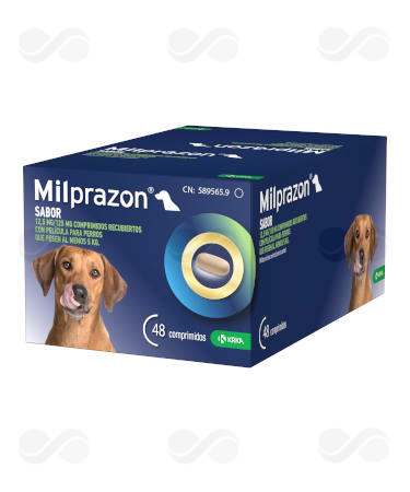 MILPRAZON SABOR 12,5 MG/125 MG PERRO >5 KG 48 COMP