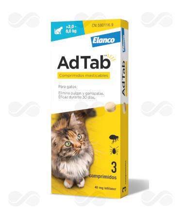 ADTAB 48 MG 3 COMP MASTICABLE GATOS >2-8 KG