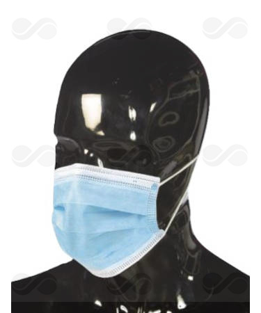 MASCARILLA QUIRURGICA C/ GOMAS 3 CAPAS PP 50 UDS
