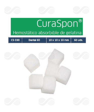 CURASPON DENTAL 60 ESPONJA GEL ABS 10 x 10 x 10 MM 60 UDS