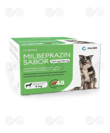 MILBEPRAZIN SABOR 12,5/125 MG 48 COMP PERRO ≥5 KG