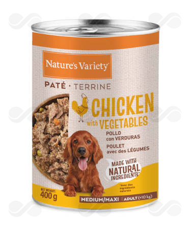 NV DOG WET PATE MED/MAX CHICKEN 12 X 400 GR