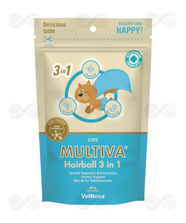 MULTIVA HAIRBALL 3 EN 1 30 CHEWS