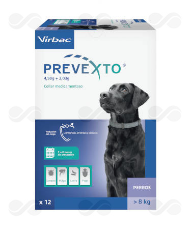 PREVEXTO 70 CM PERROS > 8 KG COLLAR 12 UDS