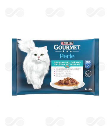 GOURMET PERLE PESCADO OCEANO SALSA 4x85 GR